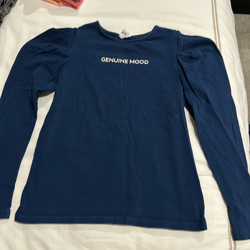 Zara girls bubble long sleeve tee
